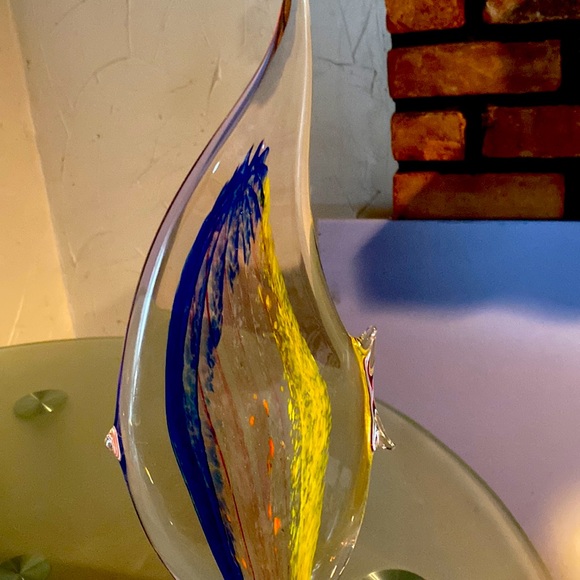 14’ Murano Style Gorgeous Heavy Glass Multi Color Fish - Picture 11 of 16